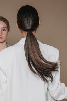Woman in White Long Sleeve Shirt