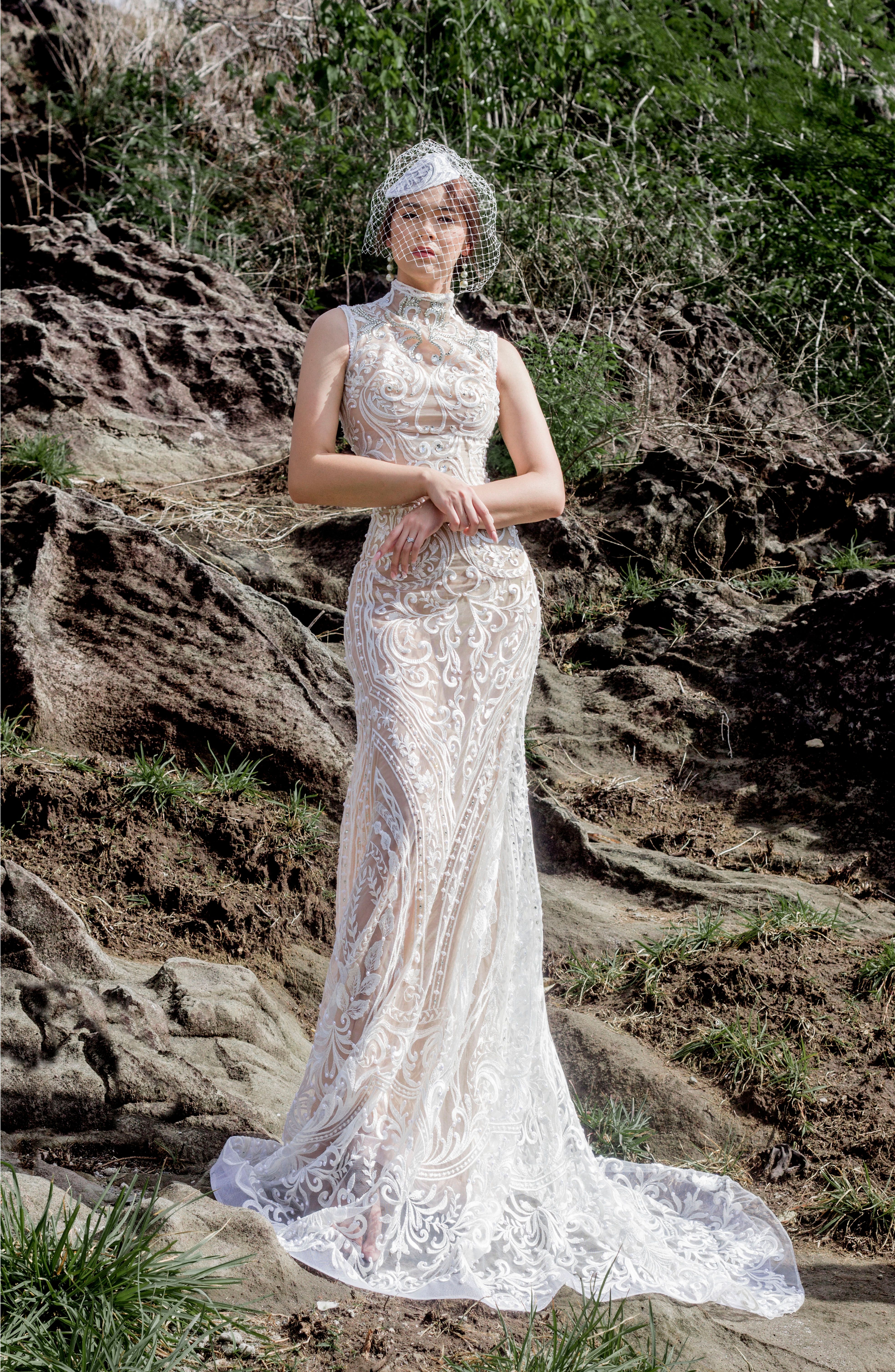 Woman in White Dress Standing on a Rock · Free Stock Photo