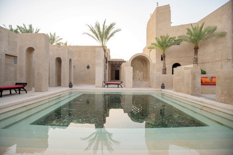 Luxurious Pool In Courtyard Of Arabic House