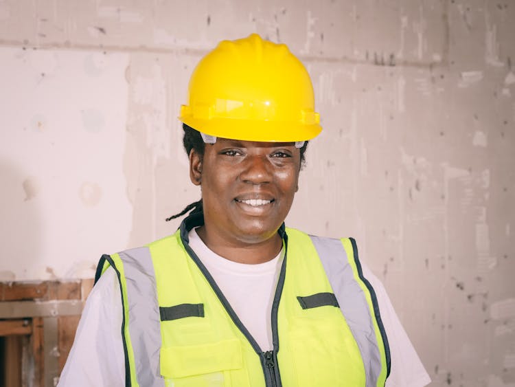 Female Engineer In Reflective Vest