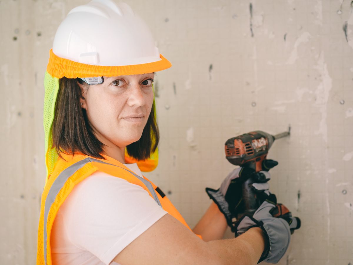Professional working on a residential technical installation