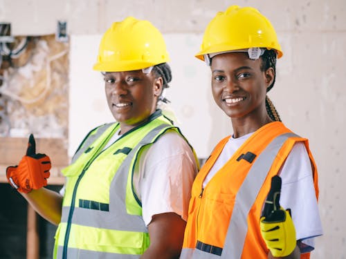 Free Women in PPE Doing Thumbs Up  Stock Photo