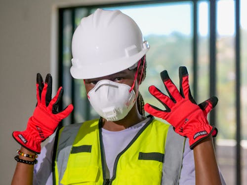 Free Person in PPE Stock Photo