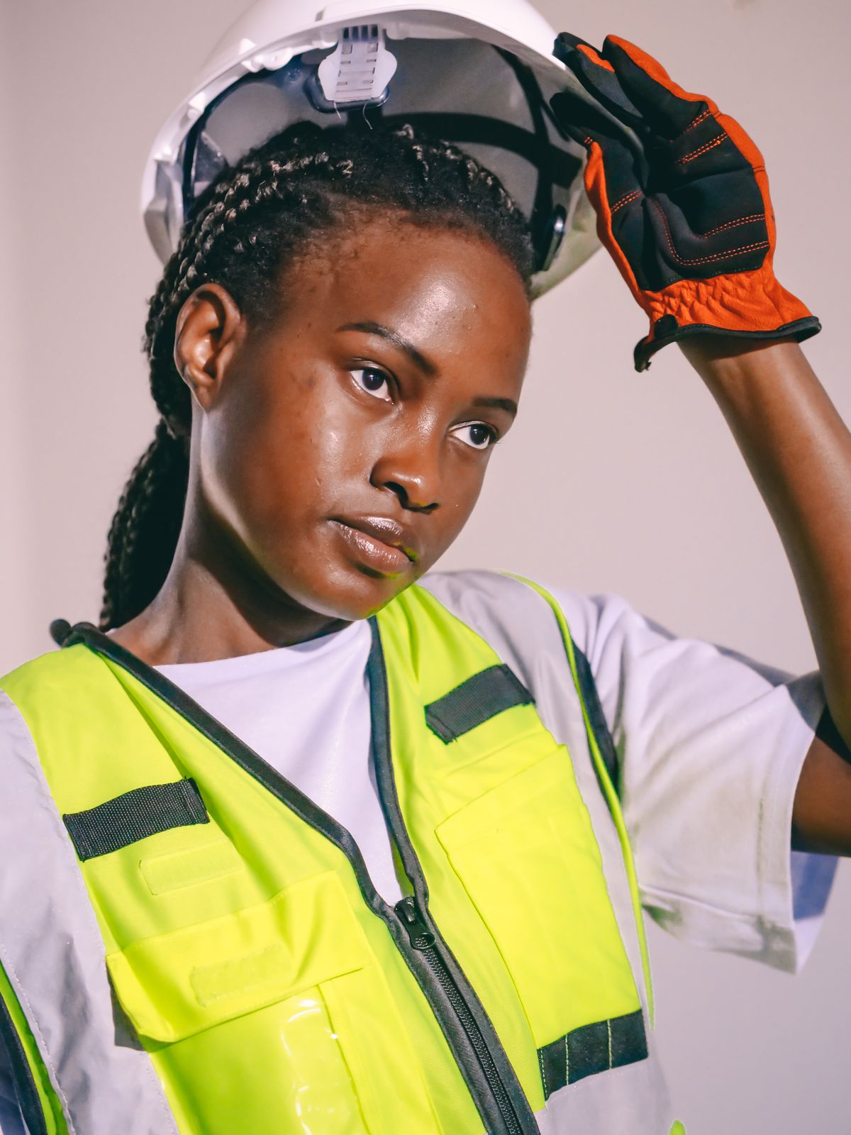 Nigerian oil and gas professional reviewing documents