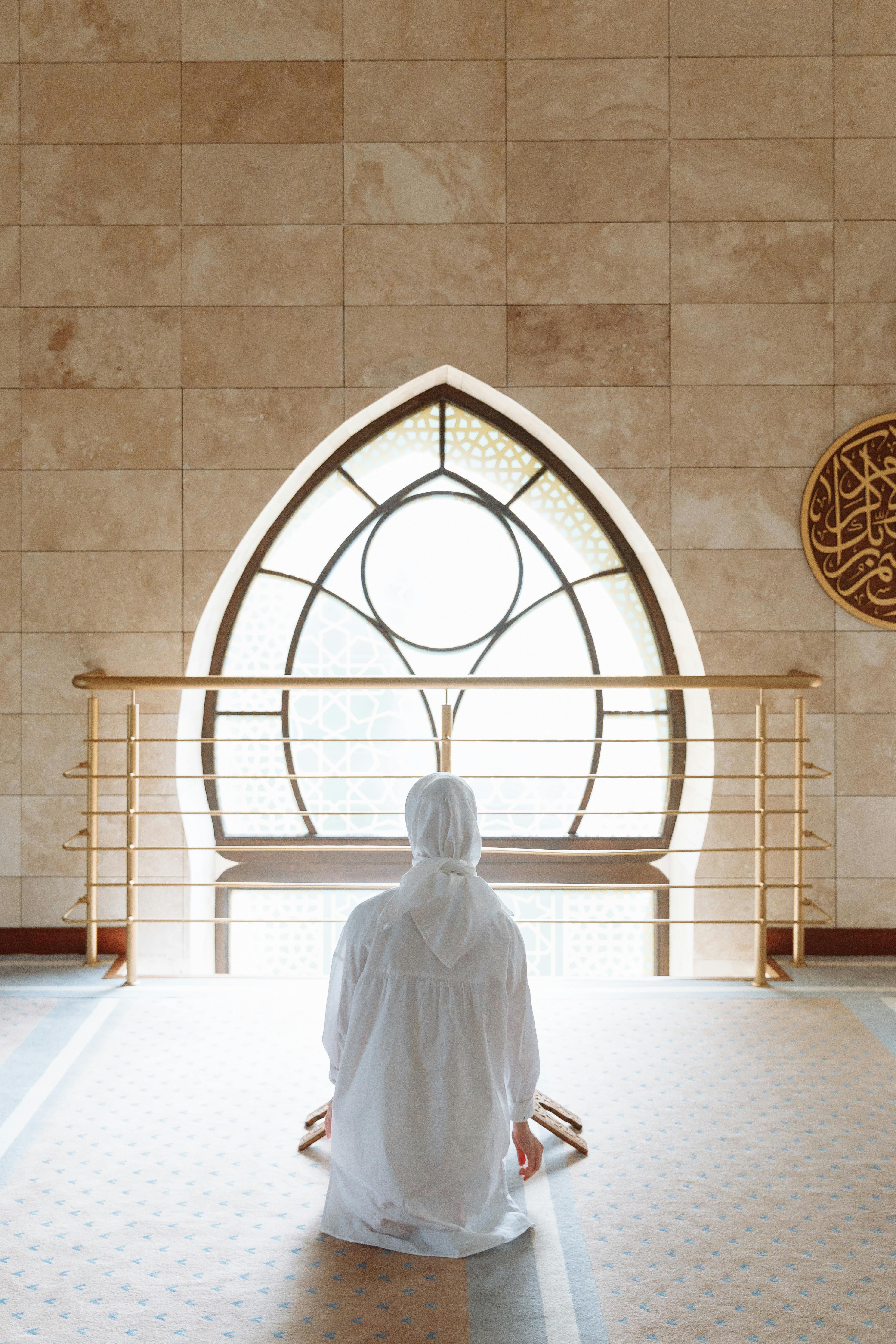 a woman kneeling on the floor