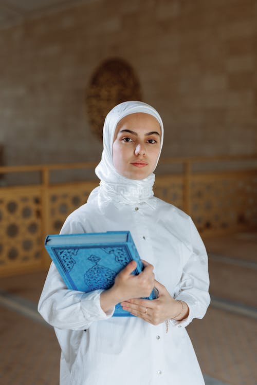 Free A Woman in White Hijab Stock Photo