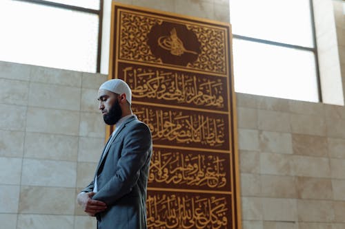 Man Praying at the Minsk Mosque