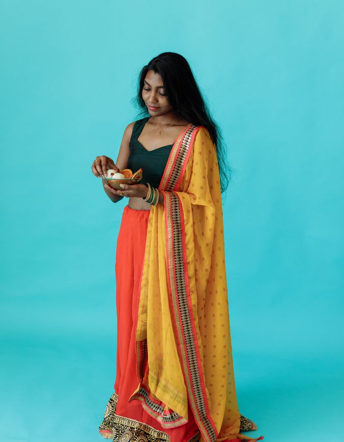 Colourful festive party outfit Nashik boutique