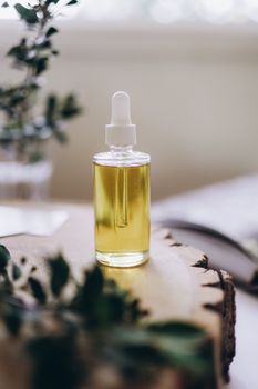 Clear Glass Bottle With Yellow Liquid