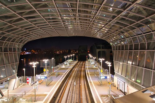 View of an Empty Train Station