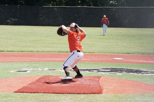 Free A baseball player pitching during a game on a sunny outdoor field. Stock Photo
