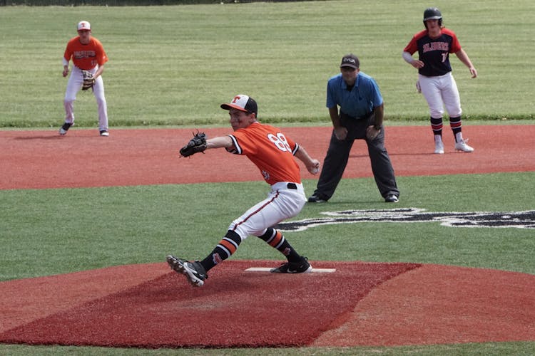 Man Throwing A Baseball