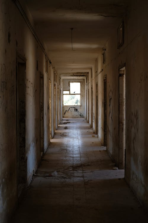 Základová fotografie zdarma na téma chodba, dveře, opuštěná budova