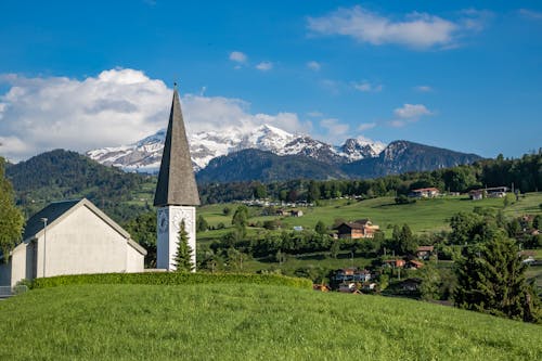 Darmowe zdjęcie z galerii z alpy szwajcarskie, kościół, podróż