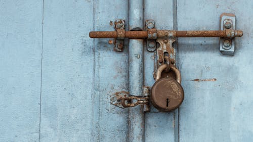 Free Close-up of an Old and Rusty Padlock  Stock Photo