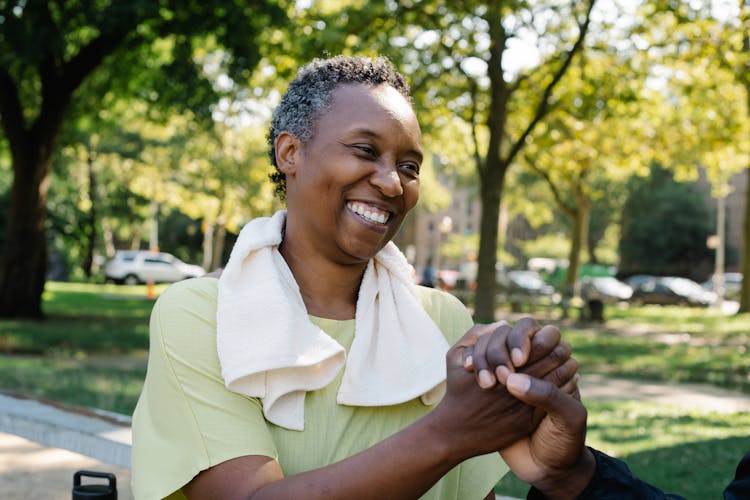 Smiling People Handshaking After Workout