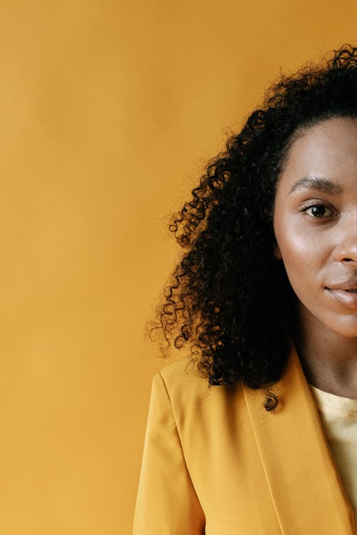 A Woman with Curly Hair 