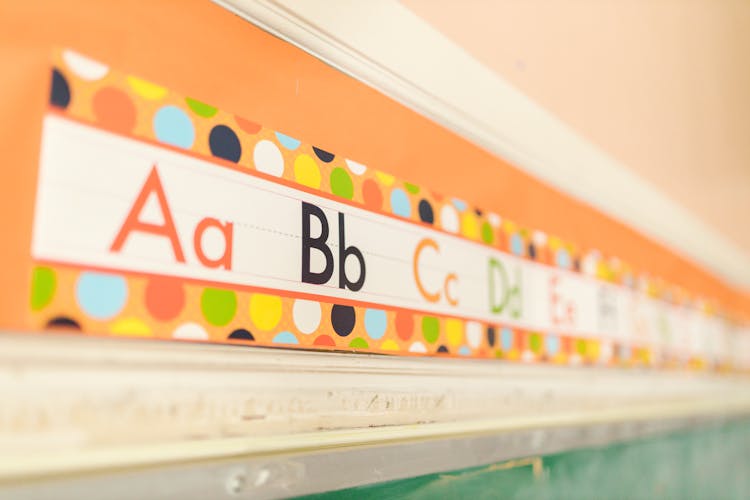 Horizontal Alphabet Chart On Wall