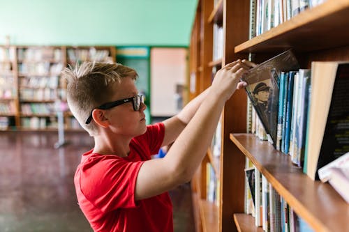 Kostnadsfri bild av barn, bibliotek, bok