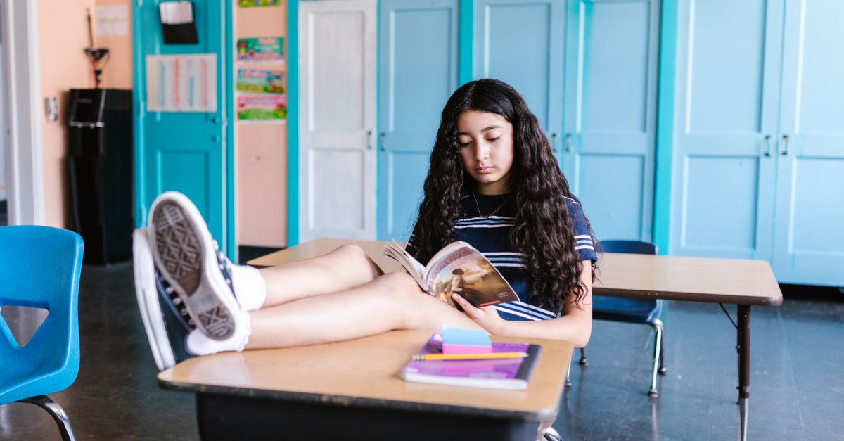 Empty school chair