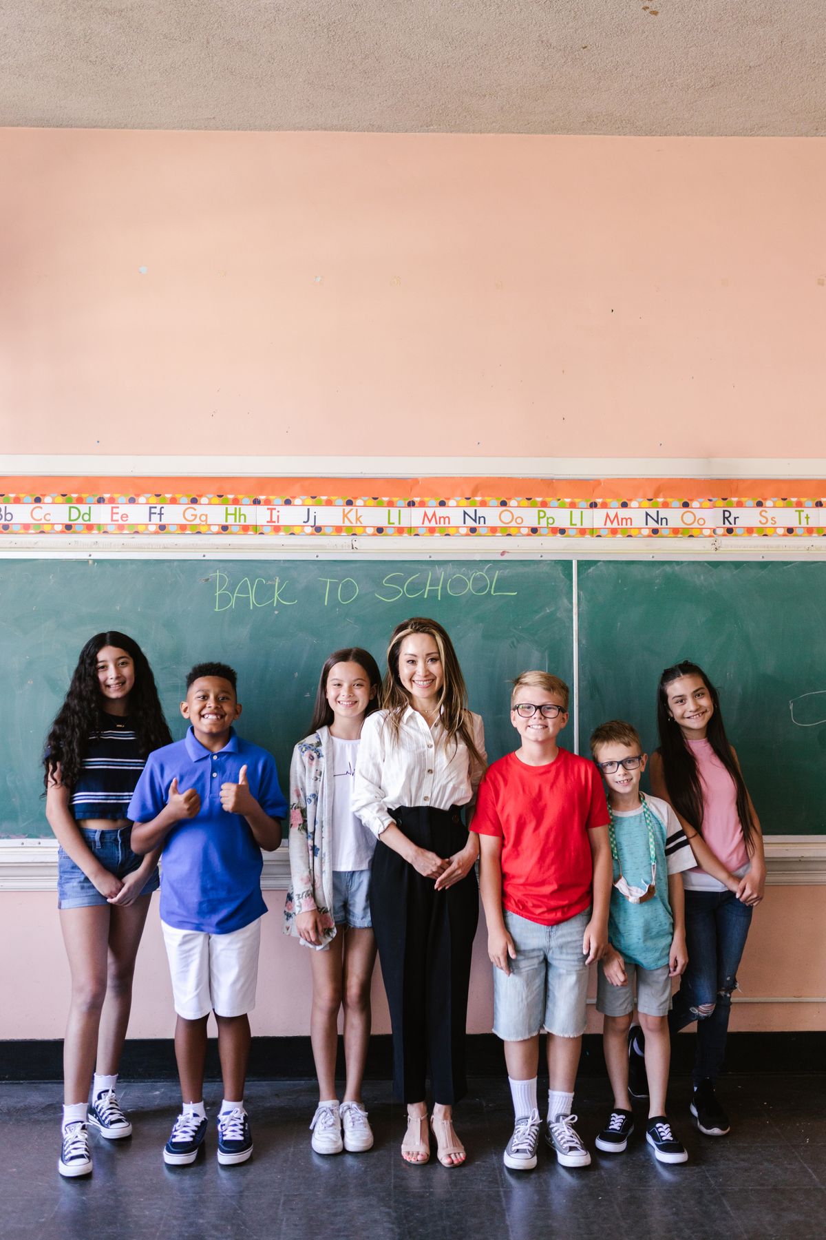 Small tutoring classroom with students and a tutor