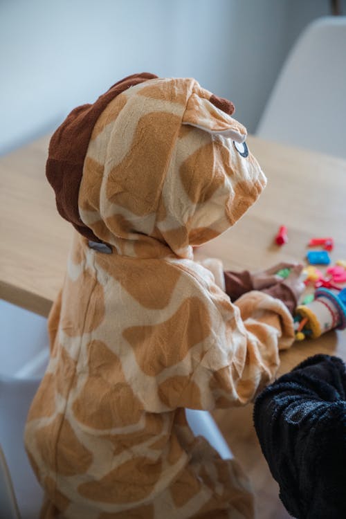 A Child Wearing a Costume