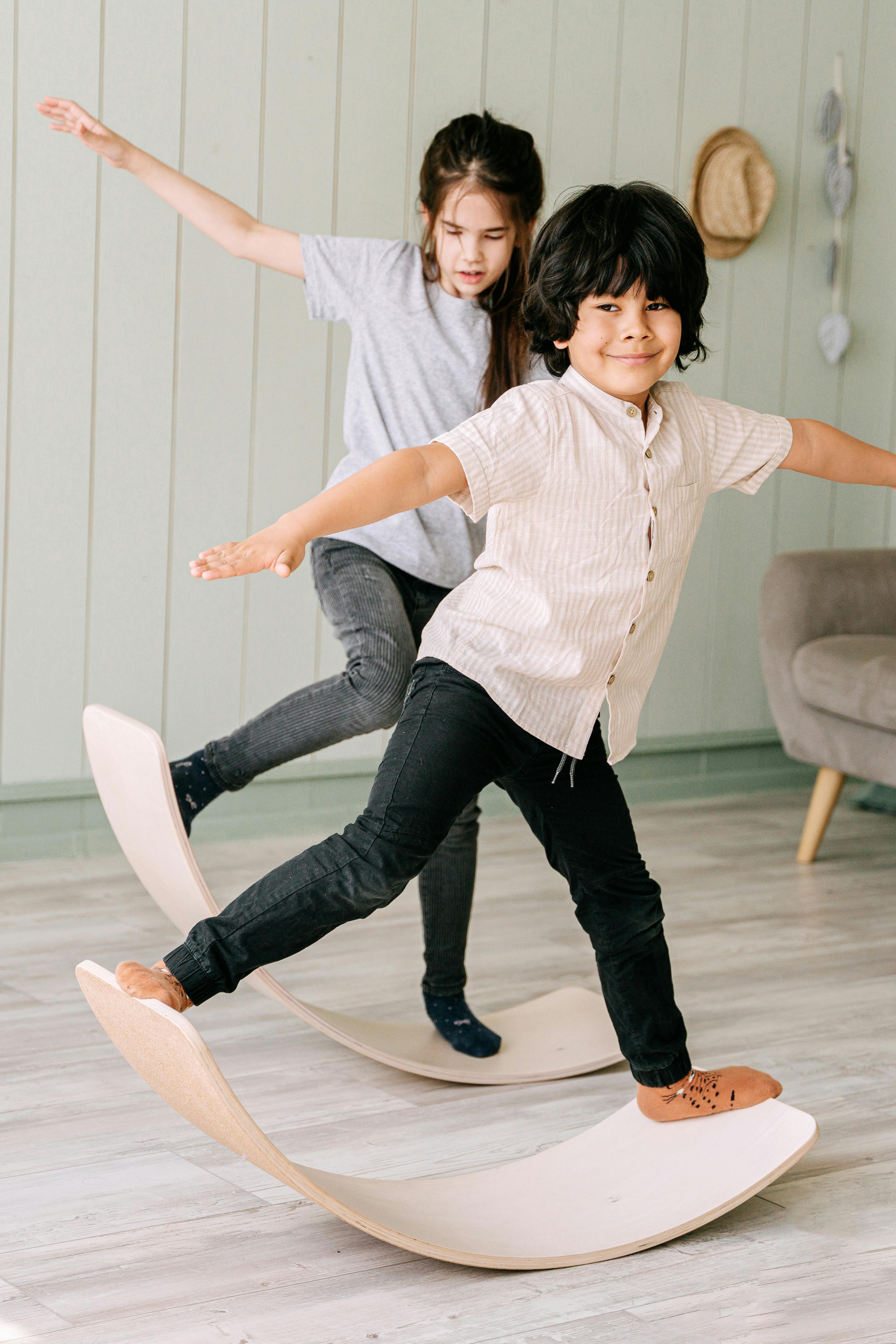 wooden balance board
