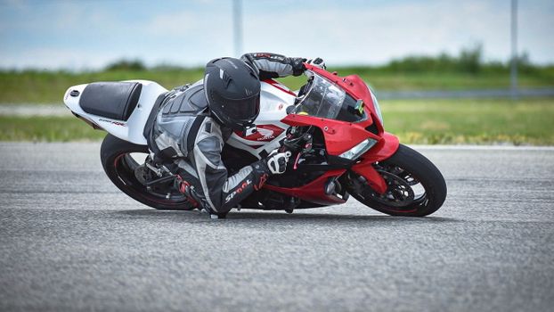 A Person Riding a Motorbike