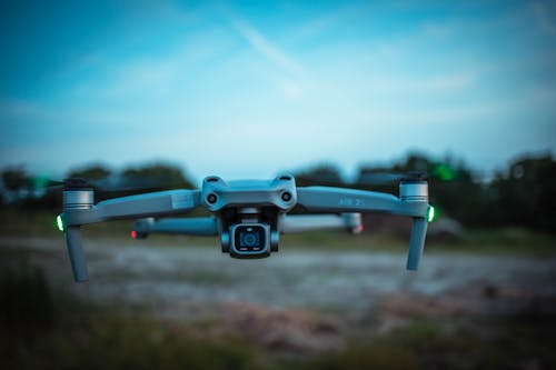 Shallow Focus Photo of a Flying Drone