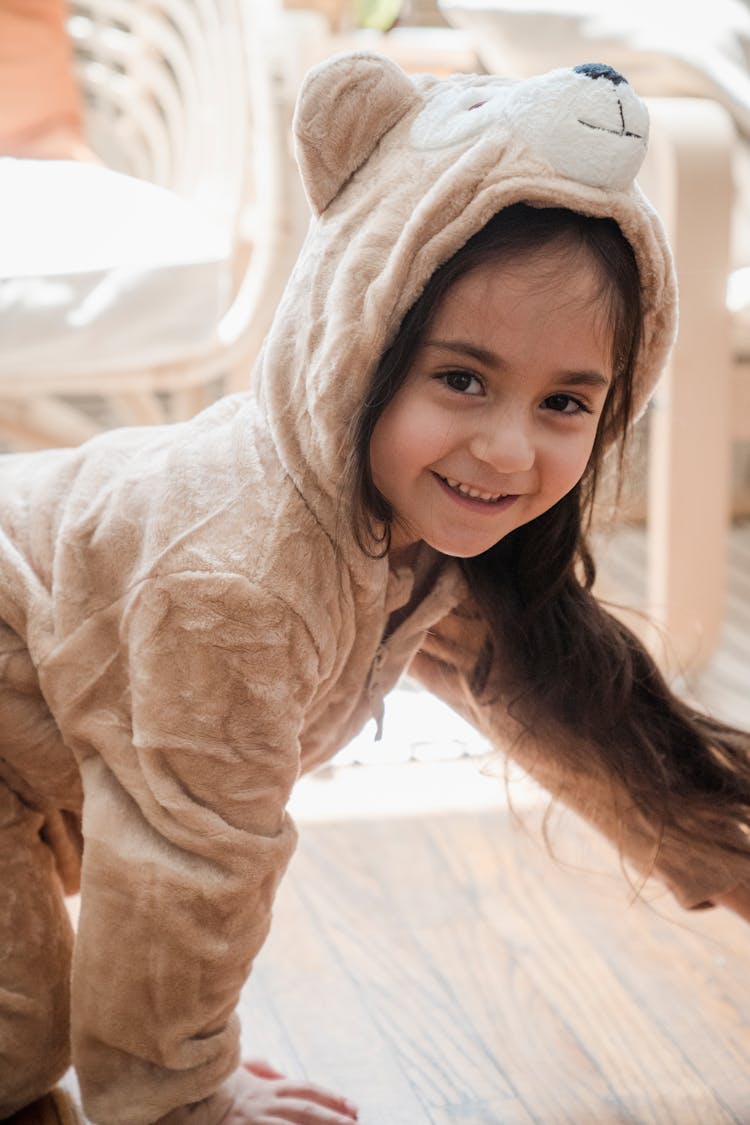 A Girl Wearing A Onesie