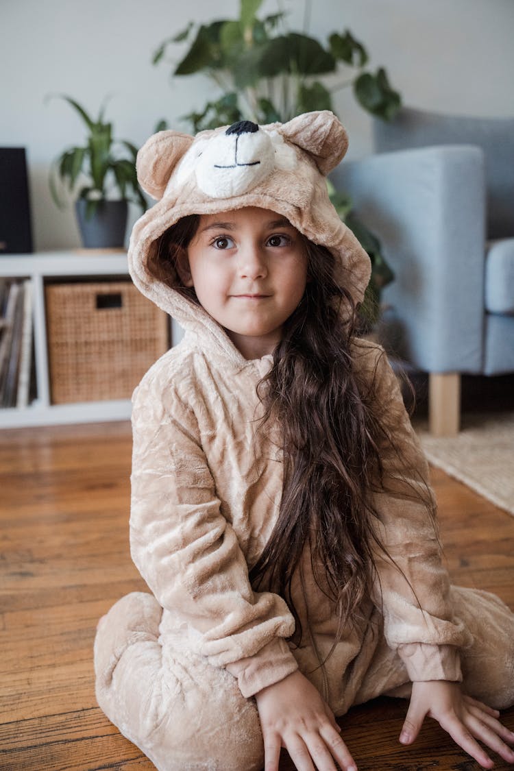 A Girl Wearing A Onesie