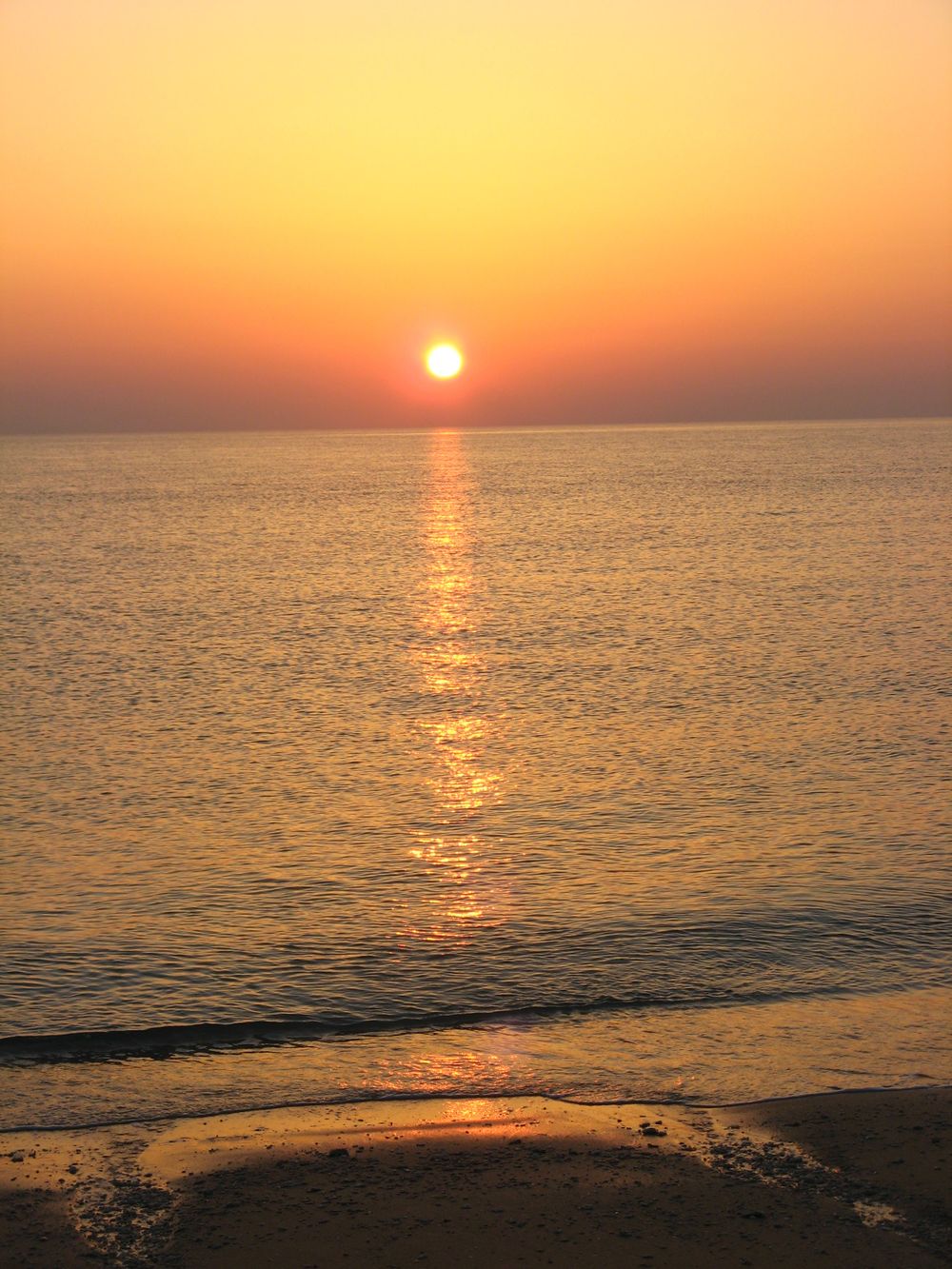 Golden light along a quiet coast