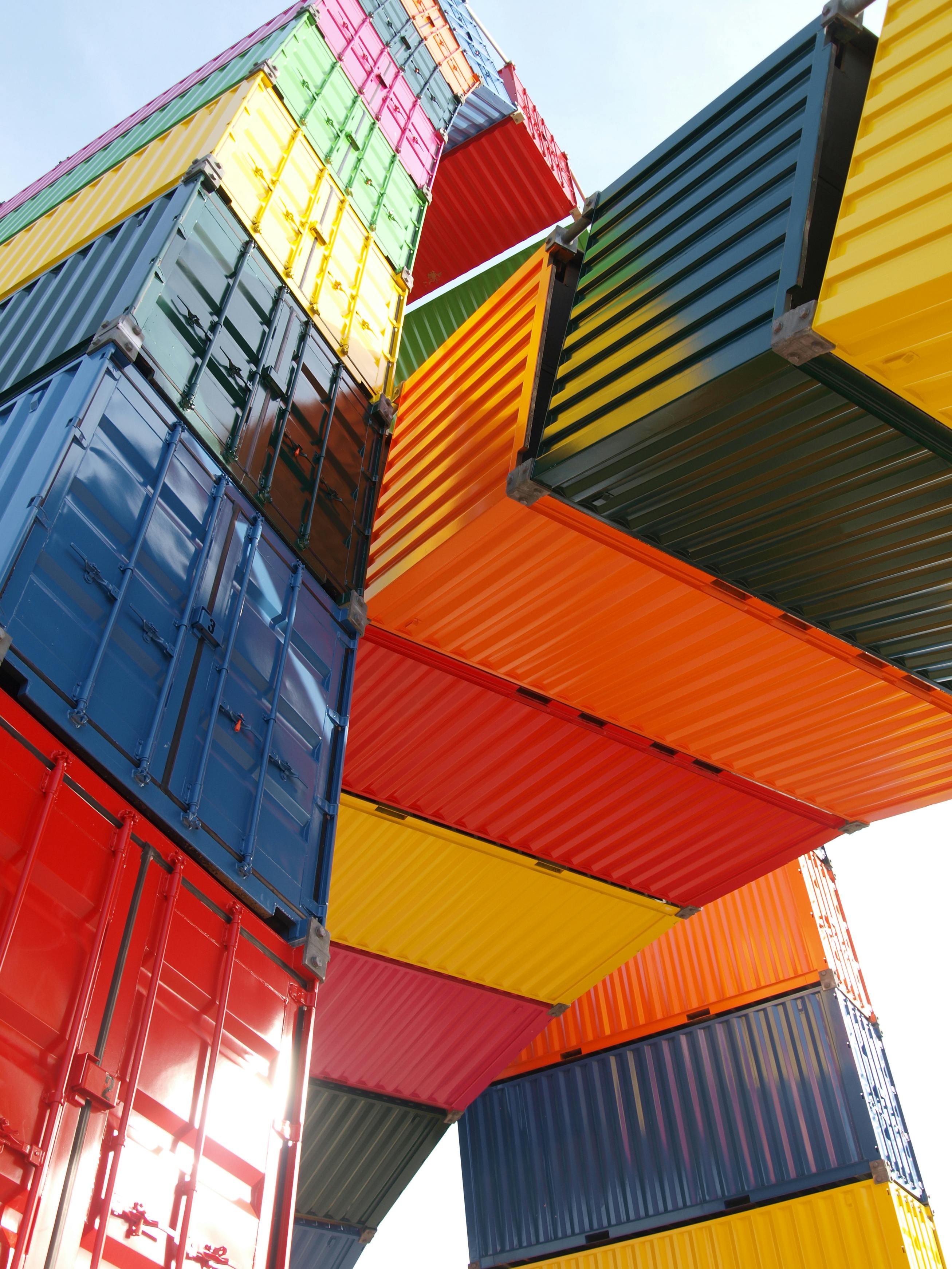Free stock photo of cargo containers, monumental sculpture, sculpture