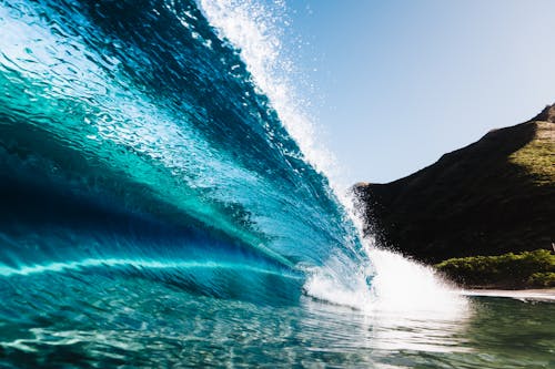 Бесплатное стоковое фото с крупный план, морские волны, низкоугольный выстрел