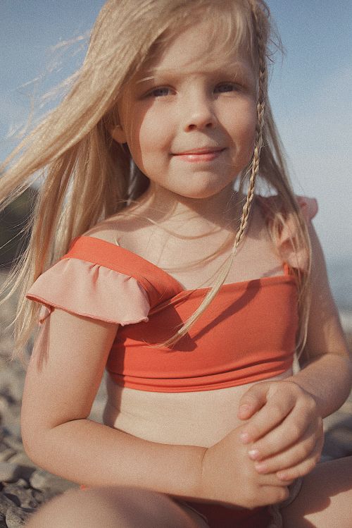 Girl Wearing a Red Swimsuit · Free Stock Photo