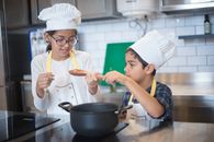 Children Cooking in the Kitchen
