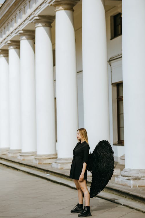 Základová fotografie zdarma na téma blond, božský, černé šaty