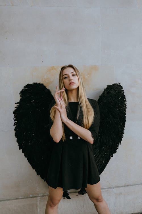 Free A Woman Wearing an Angel Costume Stock Photo