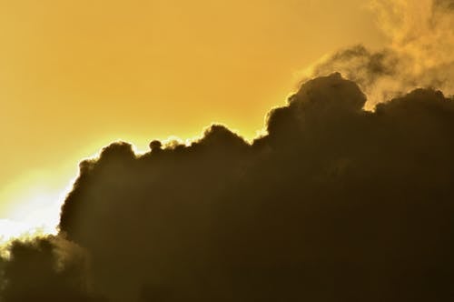 Back Lit Storm Cloud at Golden Sunset