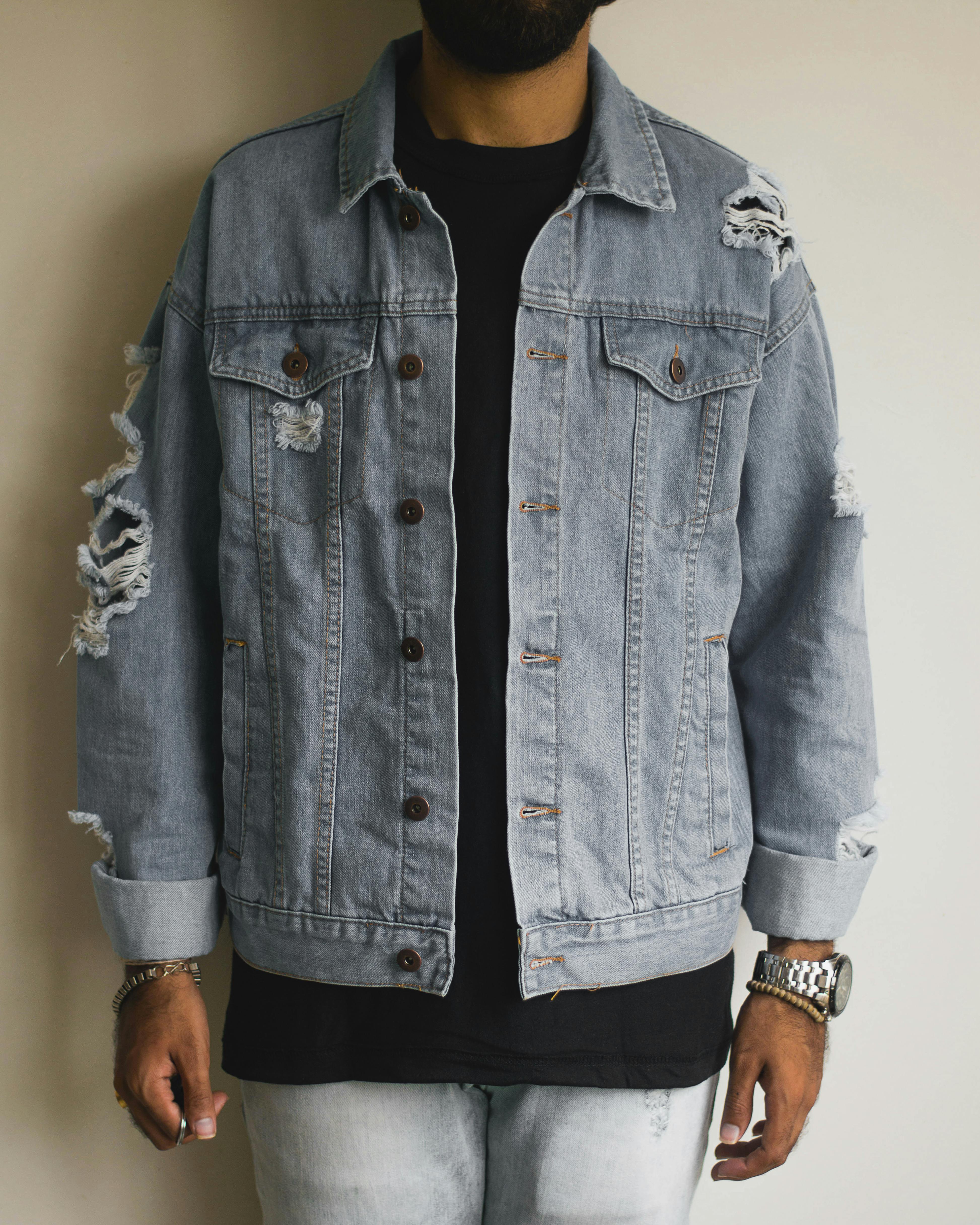 Distressed Denim Jacket