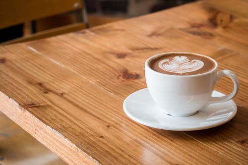 Fotografia De Close Up De Uma Xícara De Café