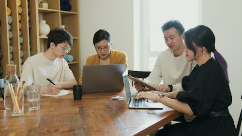 A Group of People Working Together