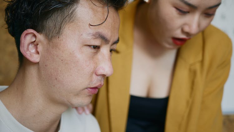 Close Up Shot Of A Man's Face