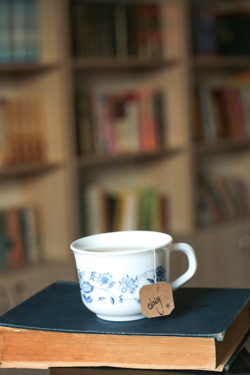 Close up of a Tea Cup on a Book