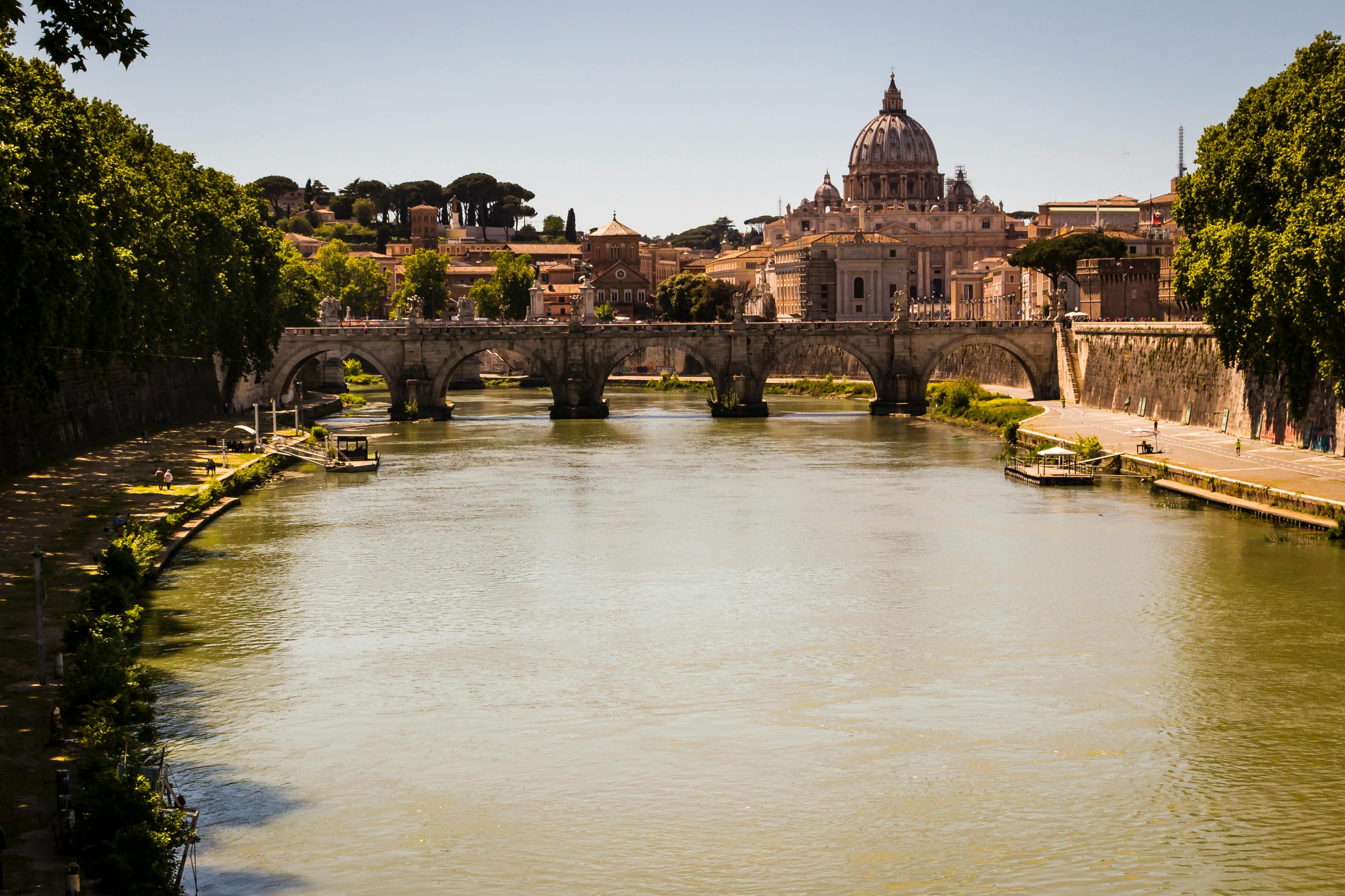 stone bridge over river