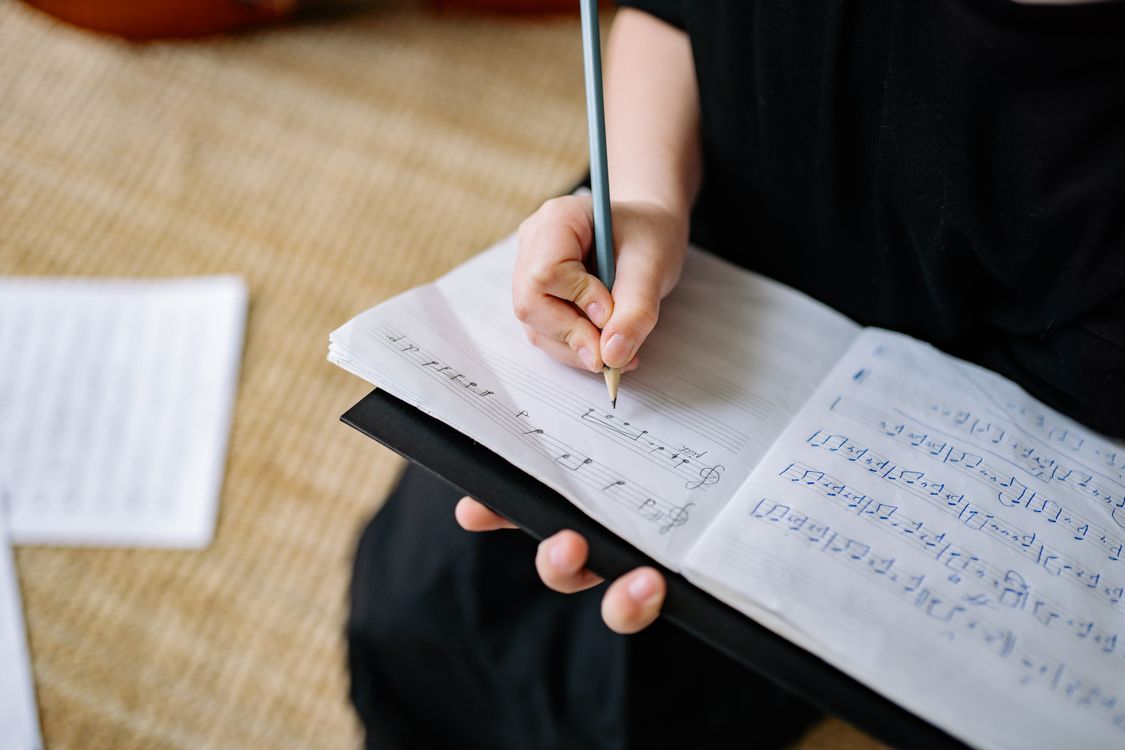 Close-up of Writing Musical Notes · Free Stock Photo