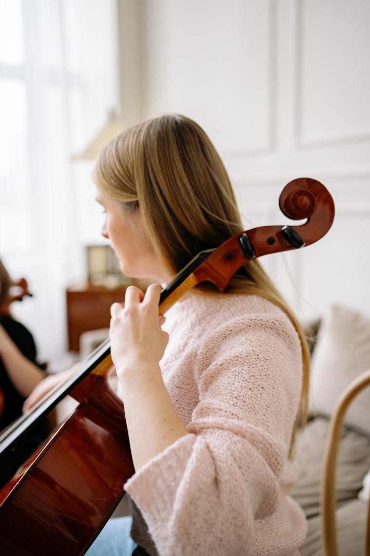 Woman Playing The Cello