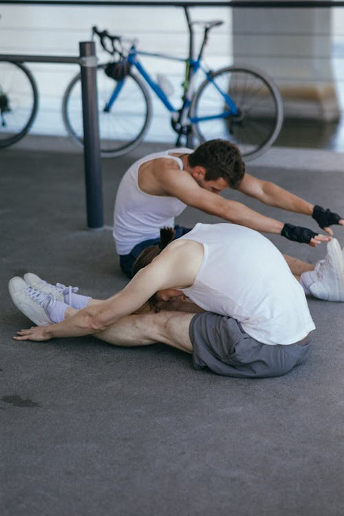 Two Men Stretching