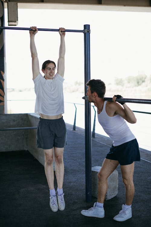 Two Men Exercising