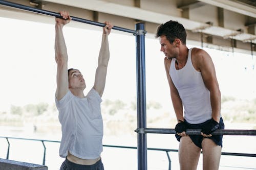 Two Men Exercising